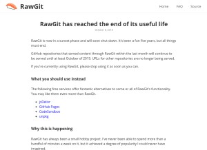 How rawgit.com looks like on a tablet such as an iPad.