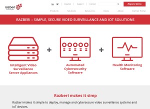 How razberi.net looks like on a tablet such as an iPad.