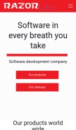 How razorlabs.com looks like on a mobile device such as an iPhone.