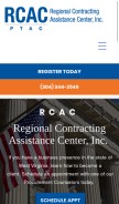 How rcacwv.com looks like on a mobile device such as an iPhone.