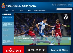 How rcdespanyol.com looks like on a tablet such as an iPad.