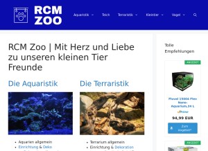 How rcm-zoo.de looks like on a tablet such as an iPad.