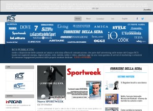 How rcspubblicita.it looks like on a tablet such as an iPad.