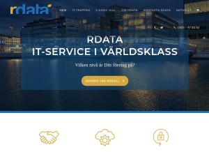 How rdata.se looks like on a tablet such as an iPad.