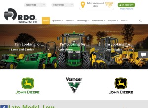 How rdoequipment.com looks like on a tablet such as an iPad.
