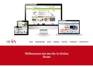 How re-in.de looks like on a tablet such as an iPad.
