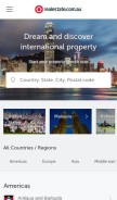 How rea.global looks like on a mobile device such as an iPhone.