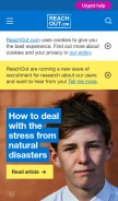 How reachout.com looks like on a mobile device such as an iPhone.