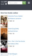 How readanybook.com looks like on a mobile device such as an iPhone.