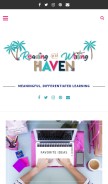 How readingandwritinghaven.com looks like on a mobile device such as an iPhone.