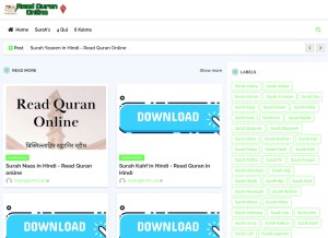 How readquranonline.online looks like on a tablet such as an iPad.