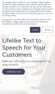 How readspeaker.com looks like on a mobile device such as an iPhone.