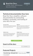 How readthedocs.org looks like on a mobile device such as an iPhone.