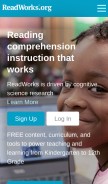 How readworks.org looks like on a mobile device such as an iPhone.