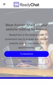 How readychat.com looks like on a mobile device such as an iPhone.