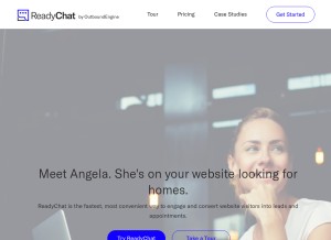 How readychat.com looks like on a tablet such as an iPad.