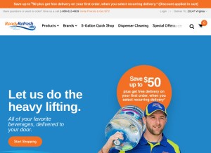 How readyrefresh.com looks like on a tablet such as an iPad.