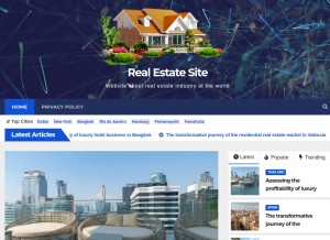 How real-estate-site.com looks like on a tablet such as an iPad.