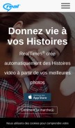 How real.com looks like on a mobile device such as an iPhone.
