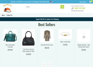 How realdealhut.com looks like on a tablet such as an iPad.
