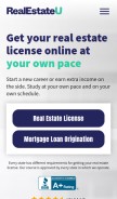 How realestateu.com looks like on a mobile device such as an iPhone.