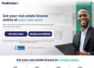 How realestateu.com looks like on a tablet such as an iPad.
