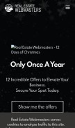 How realestatewebmasters.com looks like on a mobile device such as an iPhone.