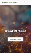 How realiqtest.company.site looks like on a mobile device such as an iPhone.