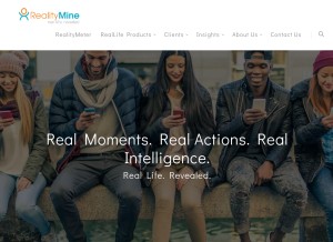 How realitymine.com looks like on a tablet such as an iPad.