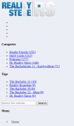 How realitysteve.com looks like on a mobile device such as an iPhone.