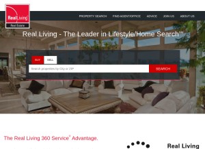 How realliving.com looks like on a tablet such as an iPad.