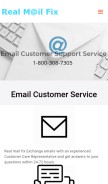 How realmailfix.com looks like on a mobile device such as an iPhone.