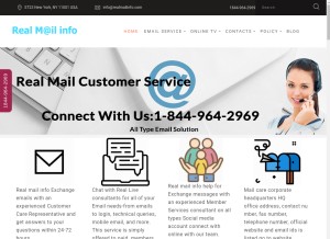 How realmailinfo.com looks like on a tablet such as an iPad.
