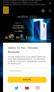 How realme.com looks like on a mobile device such as an iPhone.