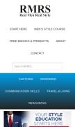 How realmenrealstyle.com looks like on a mobile device such as an iPhone.
