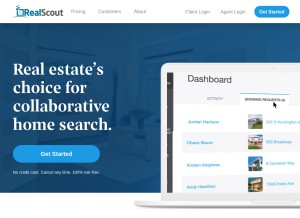 How realscout.com looks like on a tablet such as an iPad.