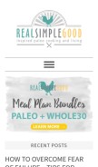 How realsimplegood.com looks like on a mobile device such as an iPhone.