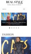How realstylenetwork.com looks like on a mobile device such as an iPhone.