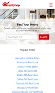 How realtyhop.com looks like on a mobile device such as an iPhone.