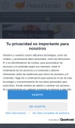 How rebanando.com looks like on a mobile device such as an iPhone.