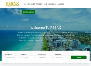 How rebax-realestate.com looks like on a tablet such as an iPad.
