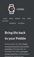 How rebble.io looks like on a mobile device such as an iPhone.