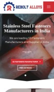 How reboltfasteners.com looks like on a mobile device such as an iPhone.