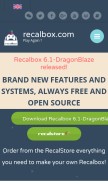How recalbox.com looks like on a mobile device such as an iPhone.