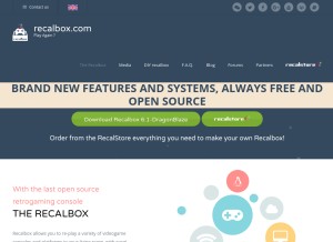 How recalbox.com looks like on a tablet such as an iPad.