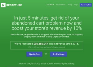How recapture.io looks like on a tablet such as an iPad.
