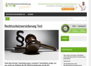 How rechtsschutzversicherung-test.org looks like on a tablet such as an iPad.