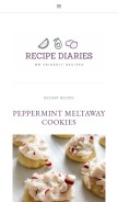 How recipe-diaries.com looks like on a mobile device such as an iPhone.