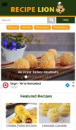 How recipelion.com looks like on a mobile device such as an iPhone.