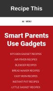 How recipethis.com looks like on a mobile device such as an iPhone.